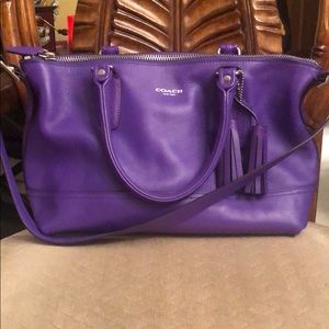 Purple Coach shoulder bag